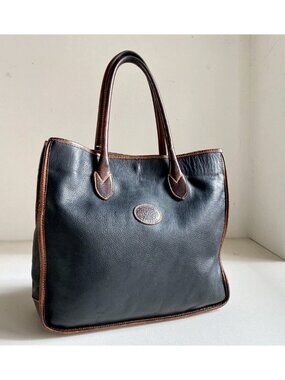 Vintage Roots Thick Pebbled Leather Medium Satchel Bag